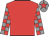 Red, red and grey checked sleeves, grey cap, red star
