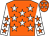 Orange, white stars, white sleeves, orange stars