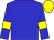 blue, yellow armlets, yellow cap