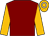 Maroon, old gold sleeves, old gold cap, white hoop
