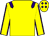 Yellow, purple epaulettes, purple seams on sleeves, yellow cap, purple diamonds