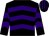 Black & purple chevrons, striped cap