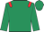 Emerald green, red epaulettes