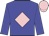 Blue body, pink diamond, blue arms, pink cap