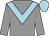 Grey body, blue-light chevron, grey arms, blue-light cap