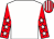 White, red sleeves, white stars, striped cap