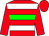 Red, white and green hoops, red sleeves and cap