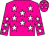 Dayglo pink, white stars
