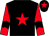 Black body, red star, red arms, black chevron, black cap, red star