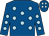 Royal blue, light blue spots