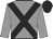 Grey, black cross belts, black cap