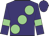 Emerald green, white hoops, white sleeves, emerald green diamonds, white cap, emerald green diamond