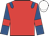 Red, royal blue epaulets, royal blue sleeves, red armlets, white cap