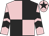 Pink and black (quartered), chevrons on sleeves, pink cap, black star
