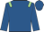 Royal blue, light green epaulets