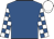 ROYAL BLUE, ROYAL BLUE and WHITE check sleeves, WHITE cap