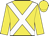 Yellow, white cross belts