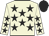 Beige, black stars, black cap