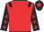 Red, black epaulets, black sleeves, red stars, black cap, red star