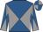Royal blue and grey diabolo, quartered cap