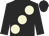 Black, large beige spots