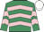 Emerald green, pink chevrons, white cap