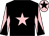 Black, pink star, pink arms, black diabolo, pink cap, black star