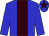 Big-blue body, brown stripe, big-blue arms, big-blue cap, brown star