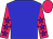 Big-blue body, rose arms, big-blue stars, rose cap