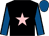 Black, pink star, royal blue sleeves, black seams, royal blue cap
