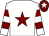 White, maroon star, hooped sleeves, maroon cap, white star
