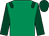 Emerald green, dark green epaulettes & sleeves, dark green cap
