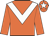 Orange, white chevron, orange cap, white star