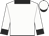 White, black collar and cuffs, white cap, black peak