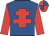 Royal blue, red cross of lorraine & sleeves, quartered cap