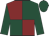 Dark green & maroon quartered, dark green sleeves, dark green cap