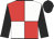 White & red quartered, black sleeves & cap