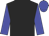 black, blue sleeves and cap