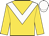 Gold, white chevron, white cap