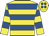 Yellow, royal blue hoops and spots on cap