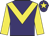 Purple, yellow chevron, sleeves and star on cap