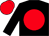  black, red spot and cap