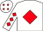 White, red diamond, RED diamondS sleeves and cap