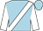 Light blue, white sash, white sleeves, light blue cap