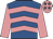 Royal blue, shocking pink chevrons and sleeves, shocking pink cap, royal blue stars
