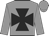Grey, black maltese cross
