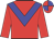 Red, blue chevron, red sleeves, quartered cap