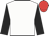 White, black sleeves, red cap,