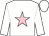WHITE, pink star, white cap