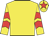 Yellow, red chevrons on sleeves, yellow cap, red star